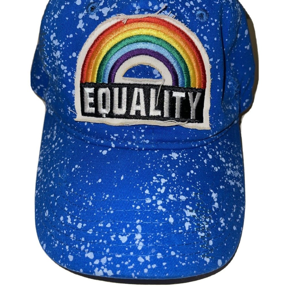 Nice Blue Equality Lgbt Baseball Cap Hat Unisex Adjustable Rainbow Gay Pride Cap